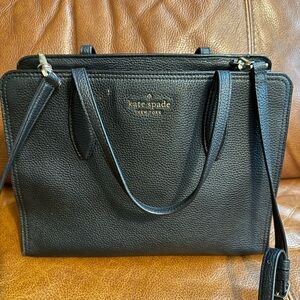 Kate Spade Black Pebbled Leather Satchel